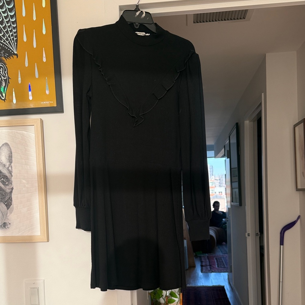 Reformation Knit Black Dress